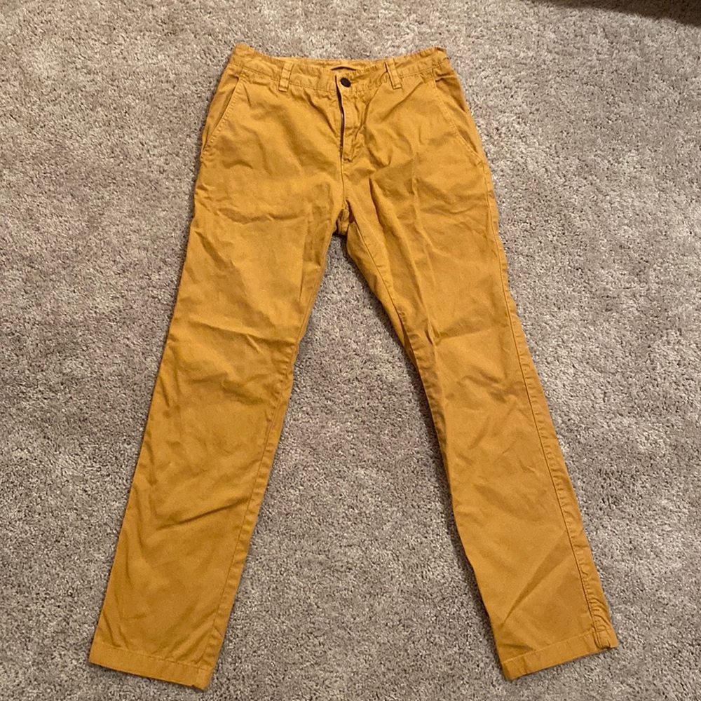 yellow gold bean pole prep varsity player pants